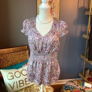 Banana Republic Floral Peplum Blouse